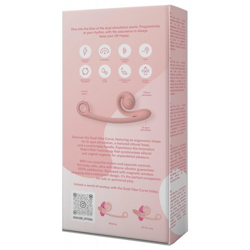 Vibrator for simultaneous stimulation of the G-spot and clitoris Light-pink - Snail Vibe