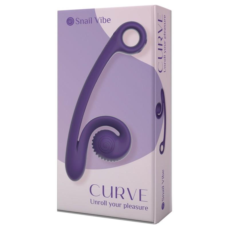 Vibrator for simultaneous stimulation of the G-spot and clitoris Purple - Snail Vibe