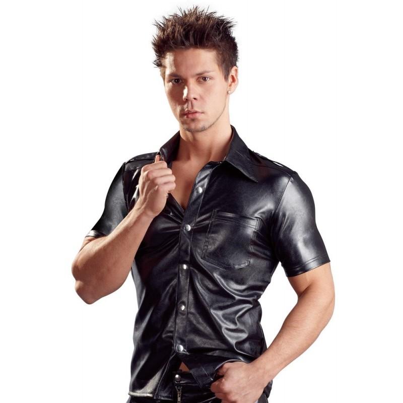 Imitat. Leather Men's Shirt L