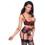 Shelf bra set black/red s