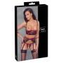 Shelf bra set black/red s