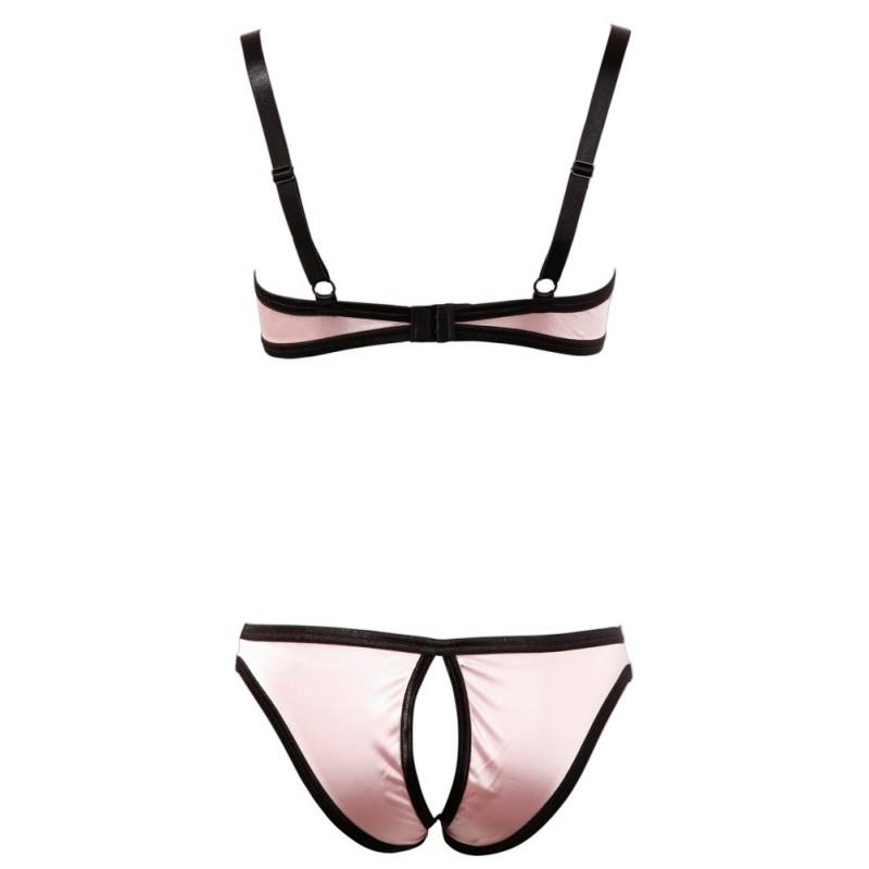 Сексуальное нижнее бельё эротическое half-cup bra set rose 75b/s