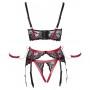 Shelf bra set black/red s