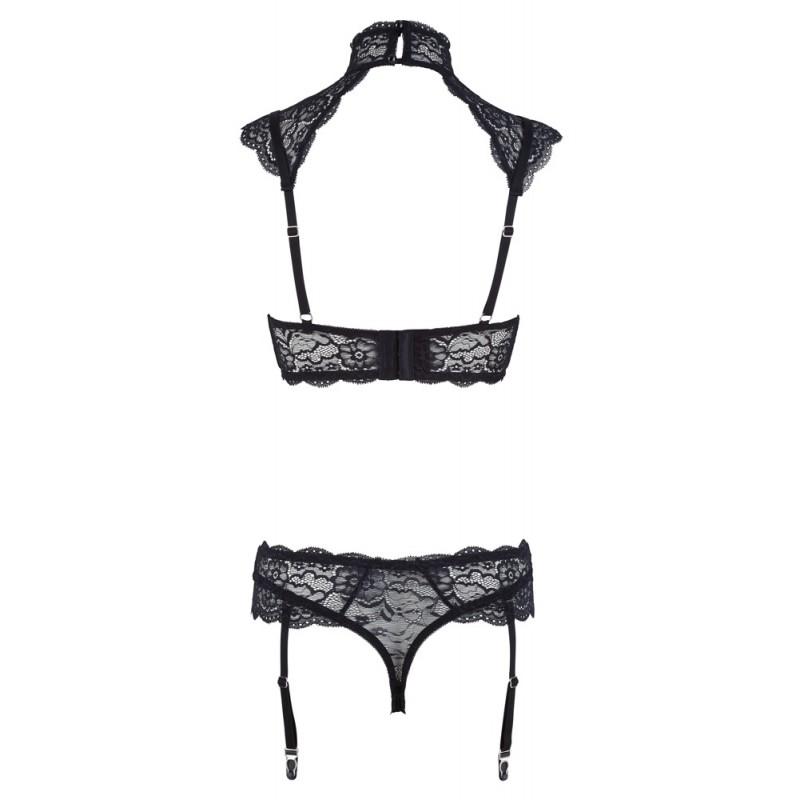 Pitsiline pesukomplekt 85b/l must cottelli collection lingerie