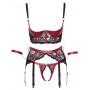 Shelf bra set black/red m