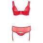 Сексуальное нижнее бельё эротическое bra set red 85d/l