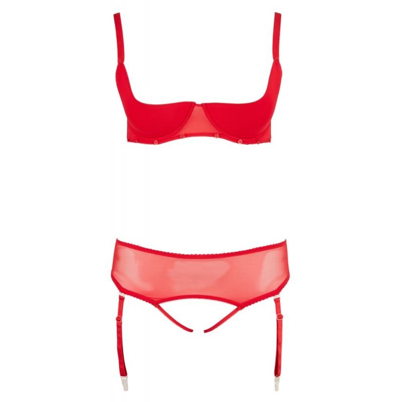 Сексуальное нижнее бельё эротическое bra set red 85d/l