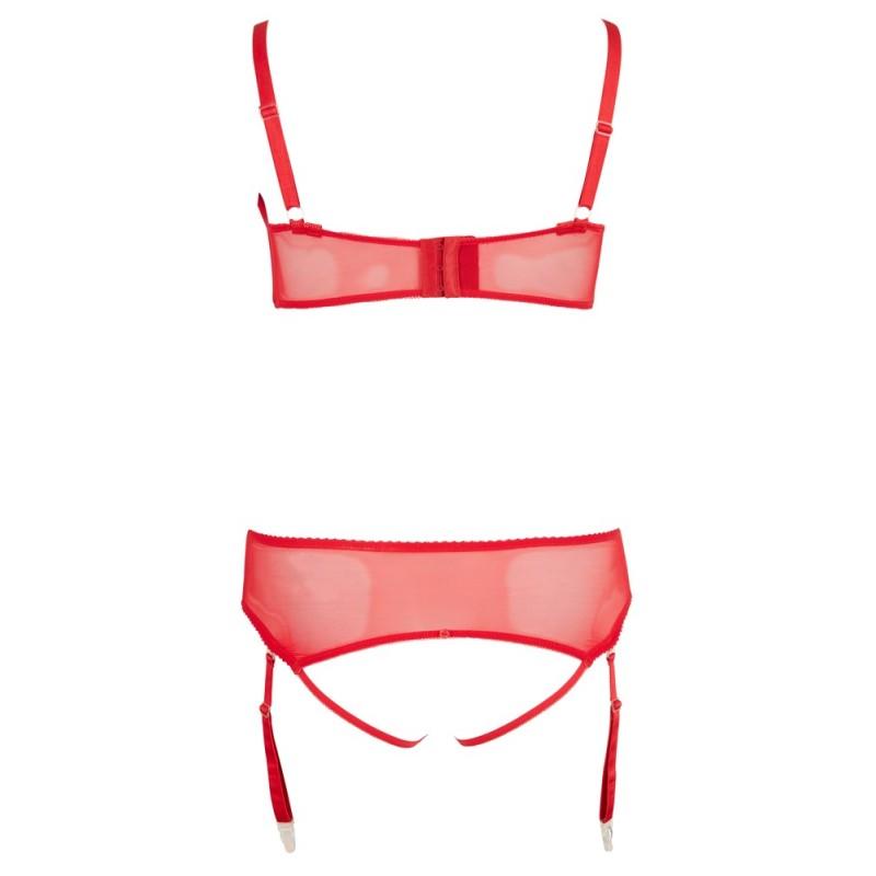 Сексуальное нижнее бельё эротическое bra set red 85d/l