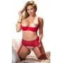 Сексуальное нижнее бельё эротическое bra set red 85d/l