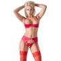 Shelf bra set red 75b/s