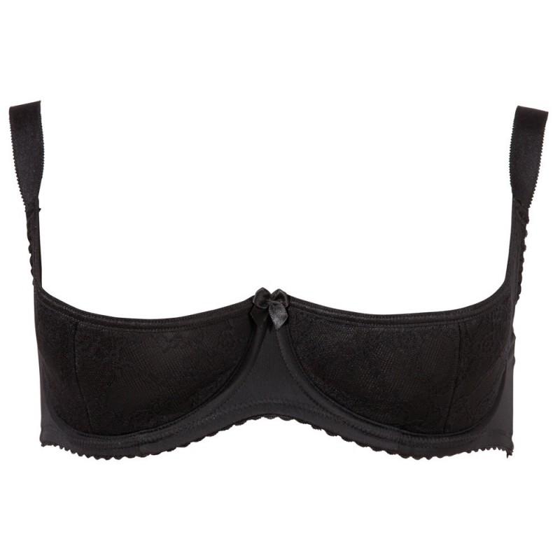 Сексуальное нижнее бельё эротическое half-cup bra black 85d