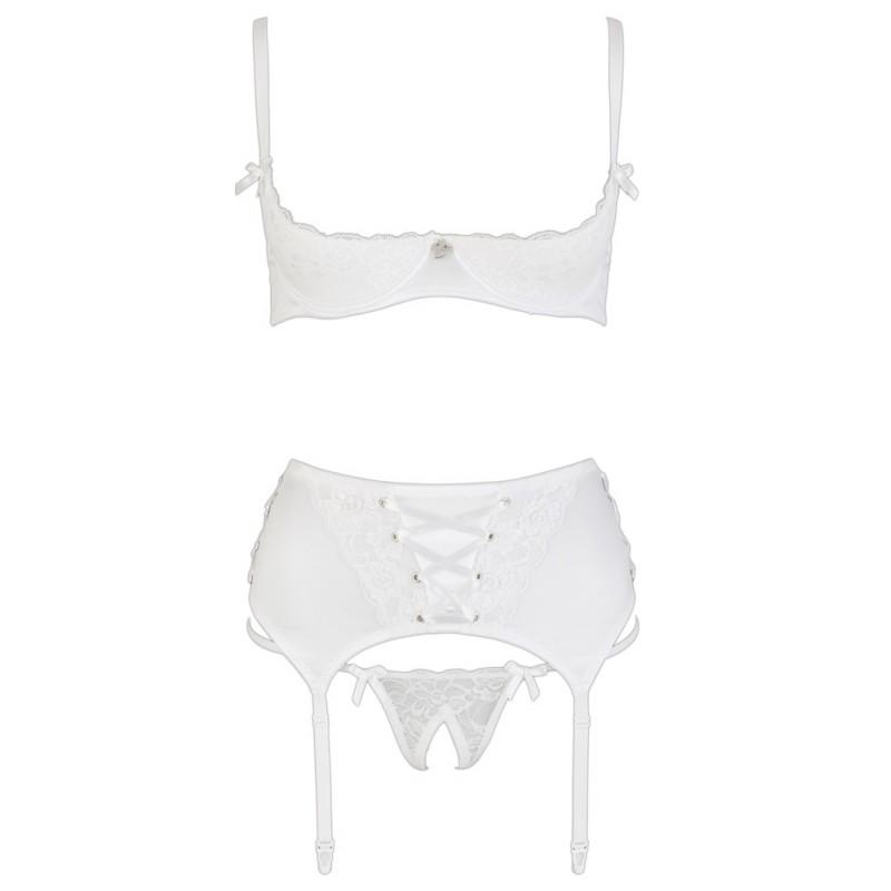 Shelf bra set white 75b/s