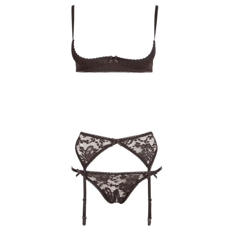 Сексуальное нижнее бельё эротическое half-cup bra set 75b/s