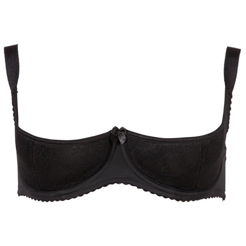 Сексуальное нижнее бельё эротическое half-cup bra black 95d