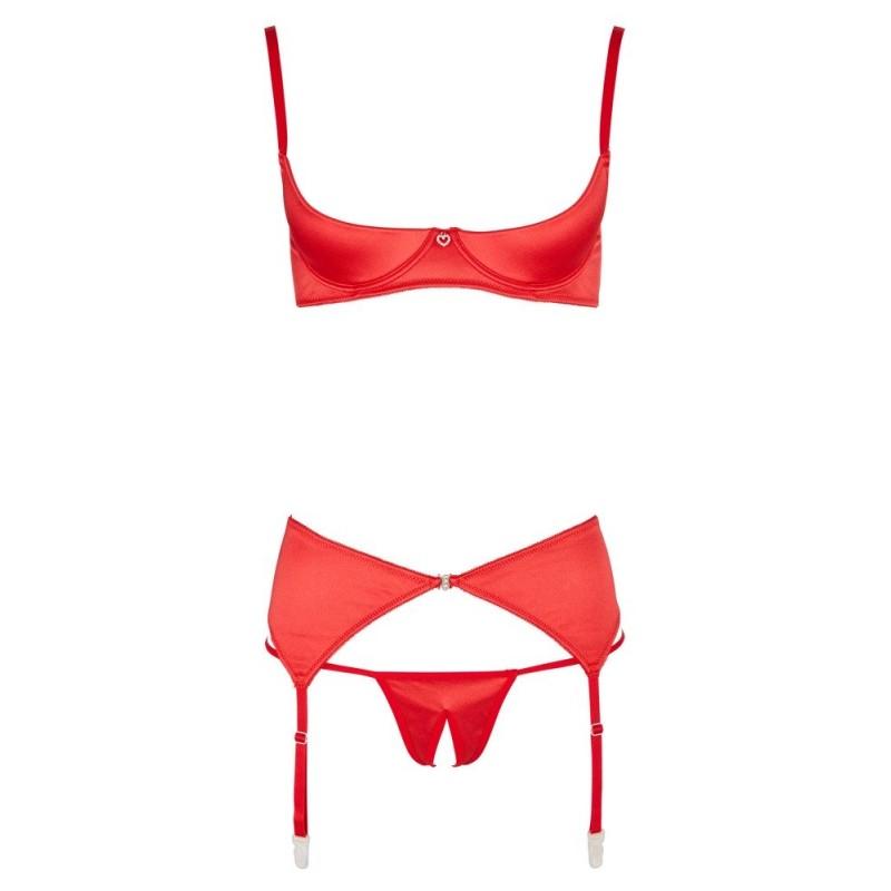 Shelf bra set red 80c/m