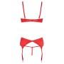 Shelf bra set red 80c/m