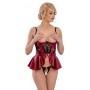 Shelf Bra Set red 80B/M