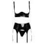 Vinyl Shelf Bra Set S