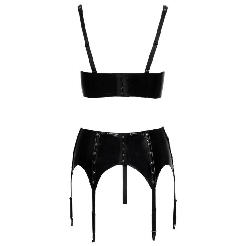 Vinyl Shelf Bra Set S