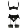 Vinyl Shelf Bra Set S