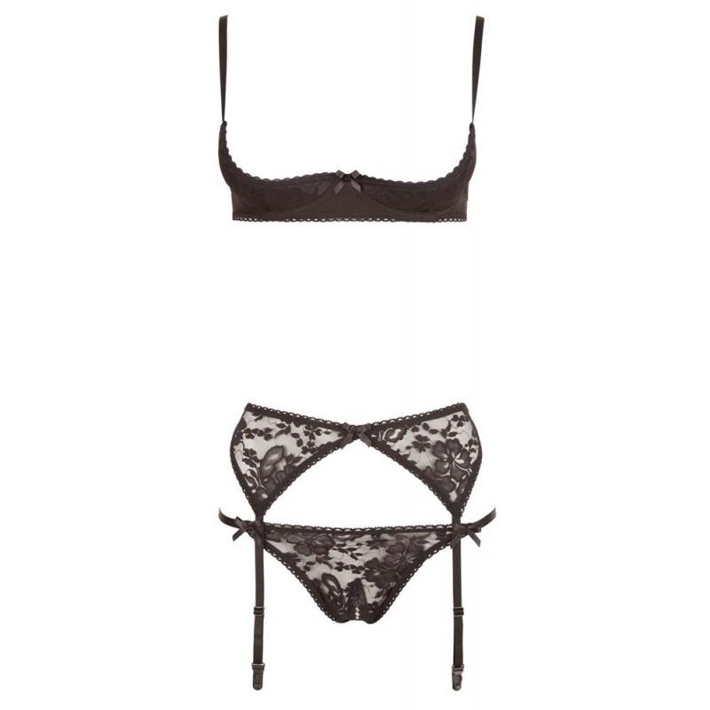 Сексуальное нижнее бельё эротическое half-cup bra set 80c/l