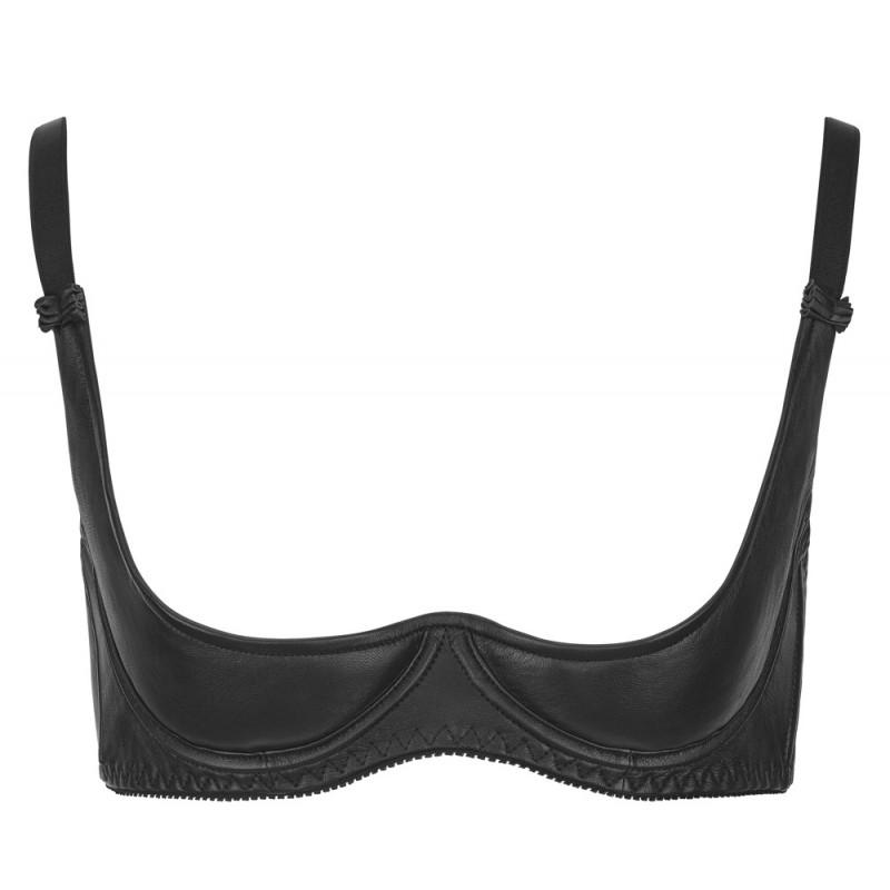 Leather shelf bra 75b