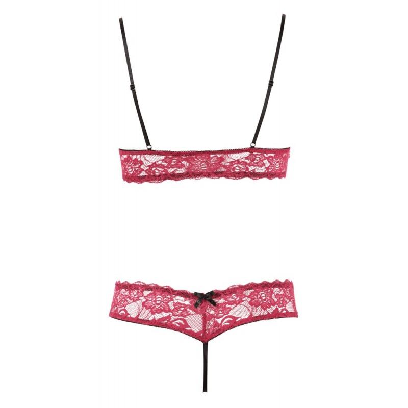 Punane pesukomplekt lõhikutega s cottelli collection lingerie