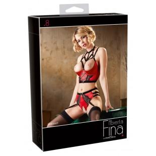 Shelf bra set red 75b/s