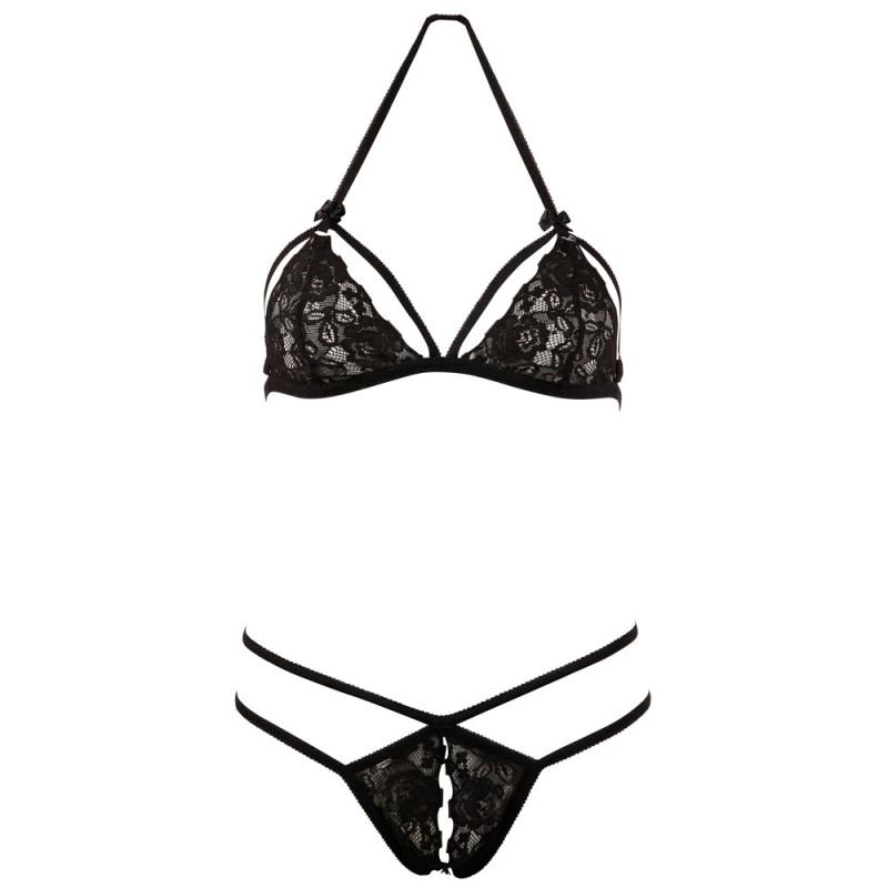 Сексуальное нижнее бельё эротическое lace set black s