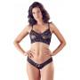 Pitsiline pesukomplekt l/xl must cottelli lingerie