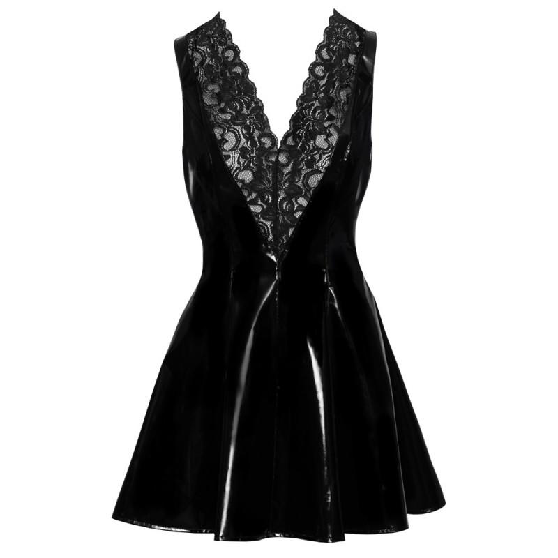 Vinyl Dress with Lace S