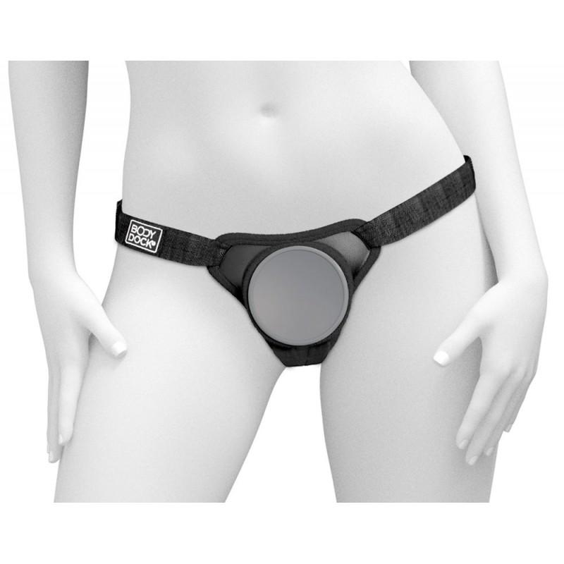 Mugav strap-on rihm mini alusega iminapale - Body Dock Elite