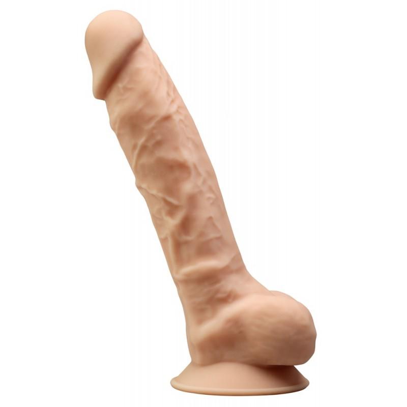 Topelt tihedusega vibreeriv dildo 20cm ihuvärvi - SilexD Mudel 8