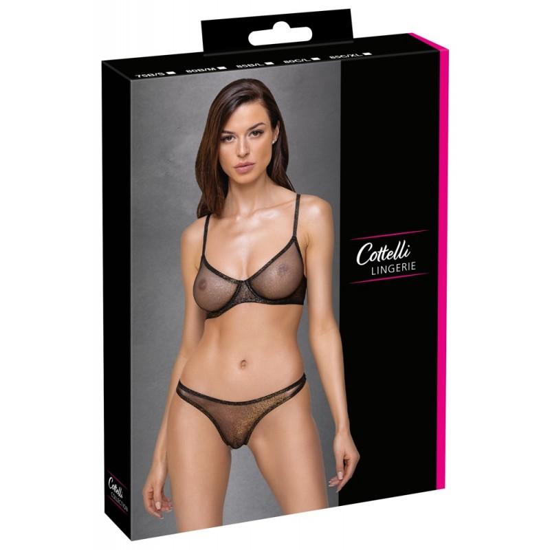 Läbipaistev rinnahoidja ja aluspükste komplekt 80B/M - COTTELLI Lingerie