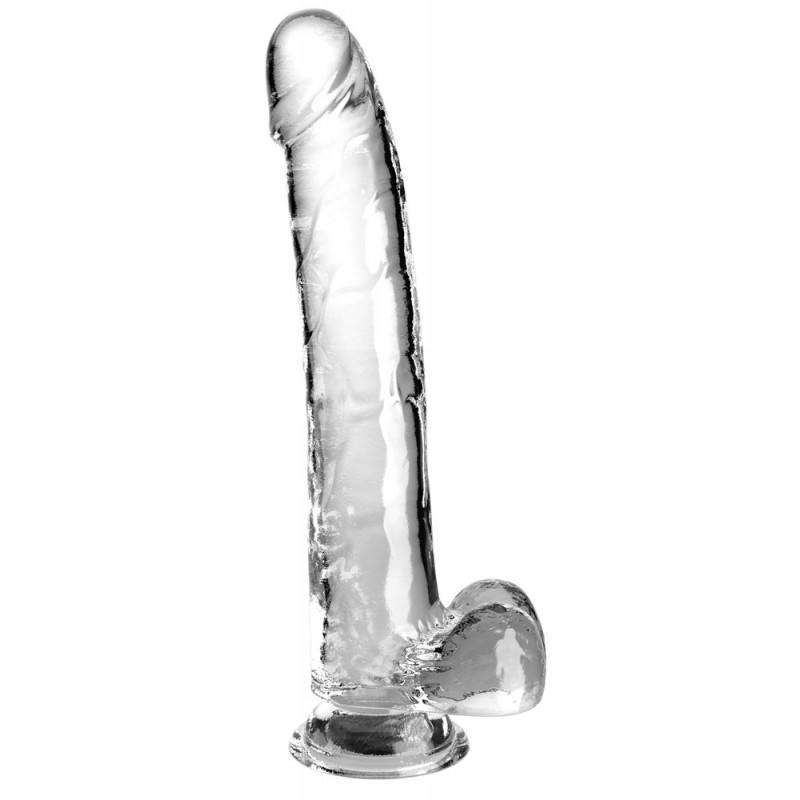 30.5cm King Cock Clear 11 w balls Clear