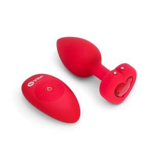 B-Vibe - Vibrating Heart Plug M/L Red