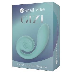 Innovaatiline topeltstimulatsiooniga vibraator Sinine - Snail Vibe Gizi