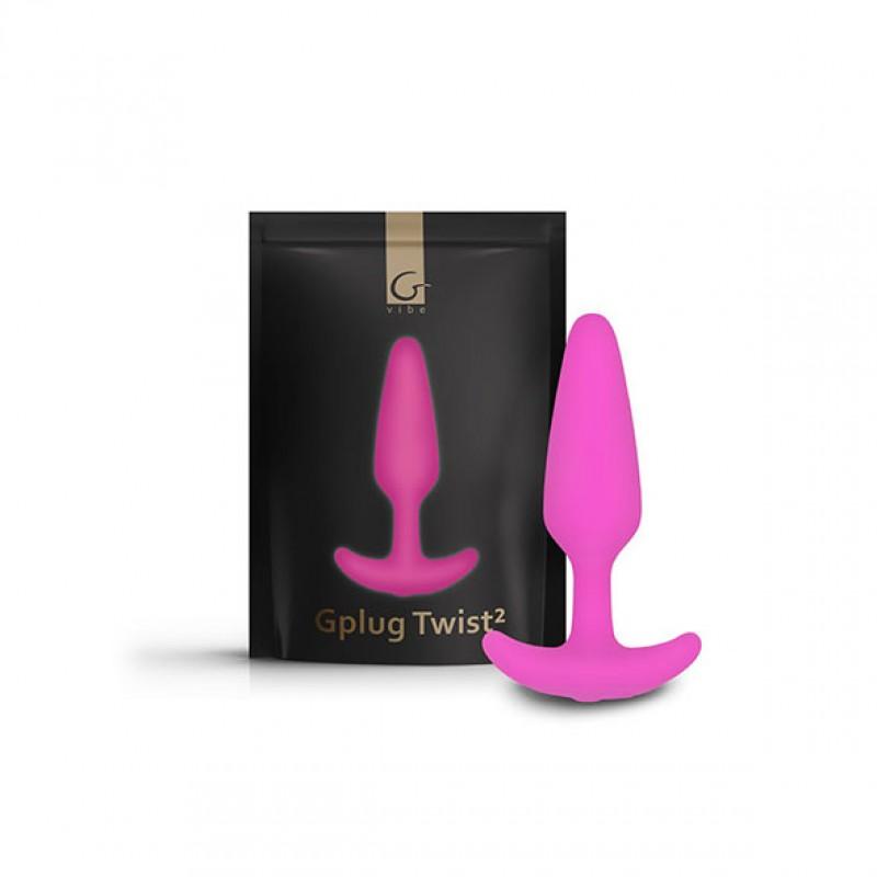 Vibrating anal plug - Gvibe - Gplug Twist 2 Sunny Raspberry