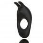 Кольцо эрекционное с двумя моторами Zeus Dual Vibe Cock Ring Black, черное