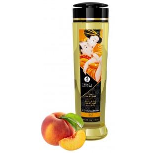 Massage oil with a peach scent 240 ml - Shunga