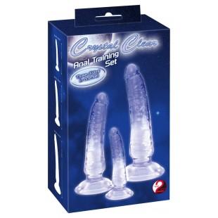 Dildo komplekt anaalseteks treeninguteks 3 tk - Crystal