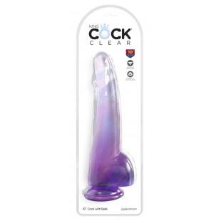 Munanditega dildo 28cm lilla - KING COCK