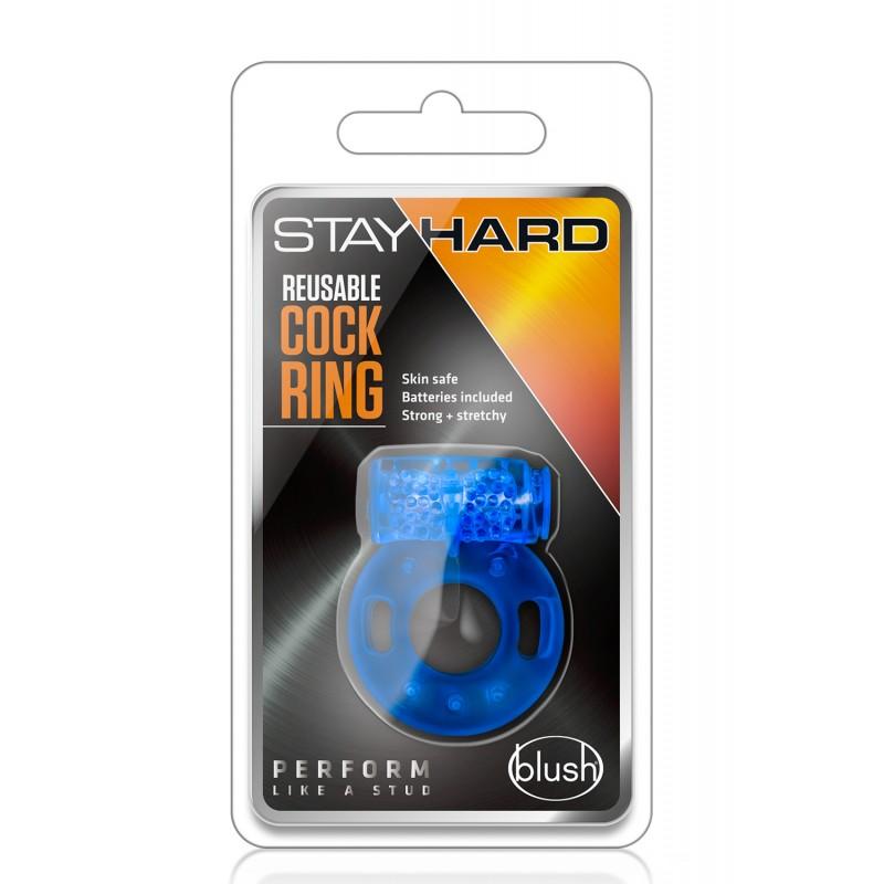 STAY HARD REUSABLE COCK RING BLUE