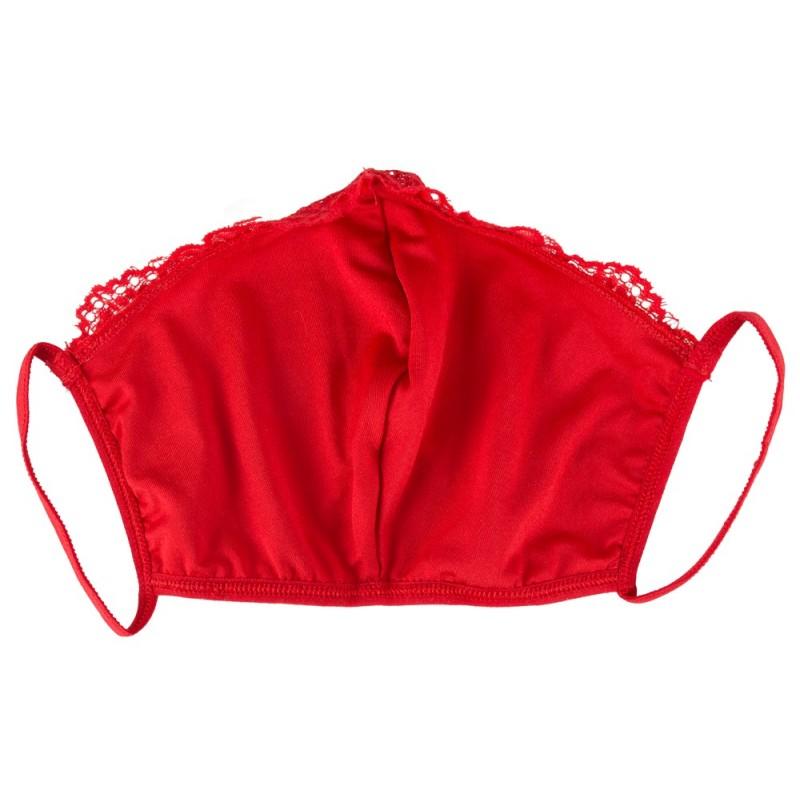 Mask with lace red