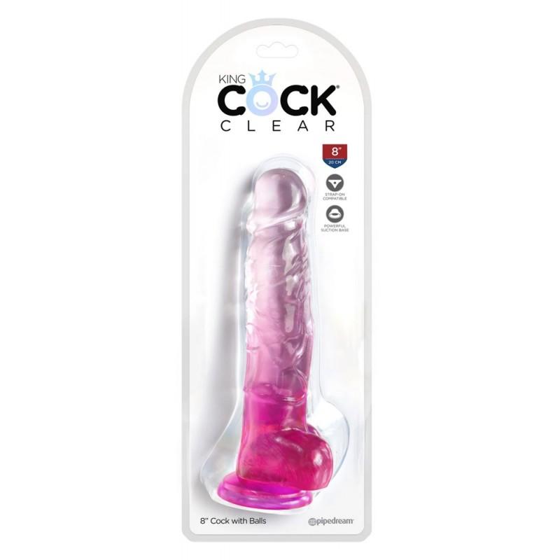 KingCockClear 8 w balls Pink