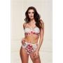 WHITE FLORAL & LACE BRA SET, S/M