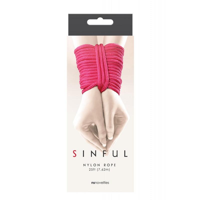 SINFUL NYLON ROPE 25 FT PINK