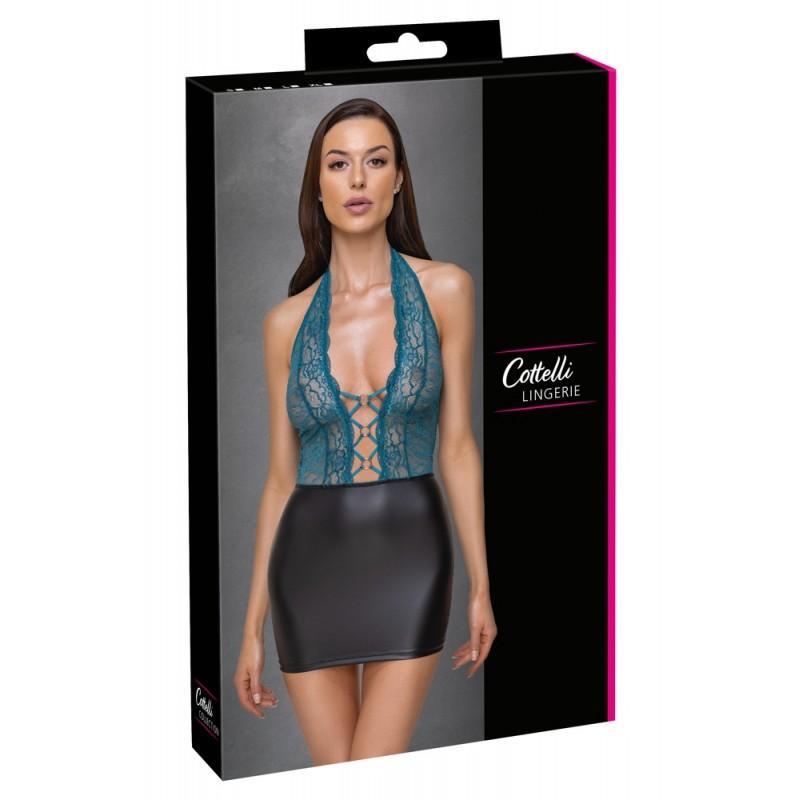 Kaheosaline must ja roheline kleit S - COTTELLI Lingerie