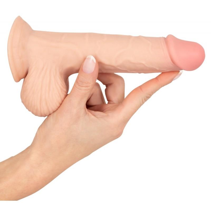 19 cm pikkune elastse "nahaga" dildo, nahavärvi - Nature Skin