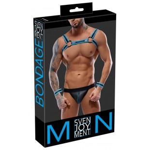 Men's Jock set black/blue 2XL